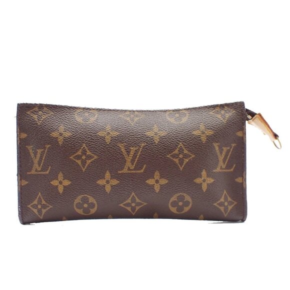 LOUIS VUITTON Logo BUCKET GM Pouch Bag Monogram Leather Brown France 04AA007 - Picture 1 of 14